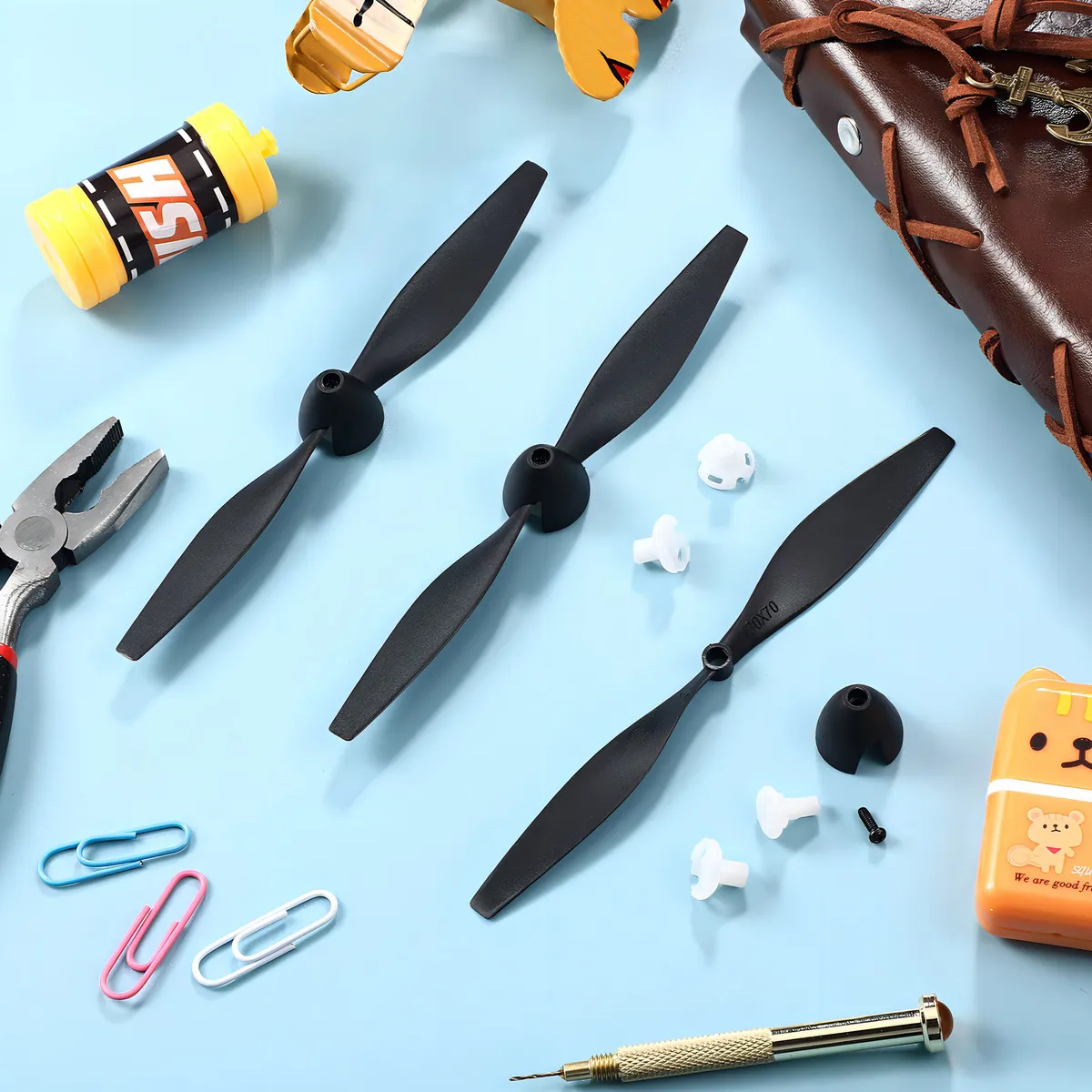 Juego de 6 Hélices de Repuesto RC para Aviones TR-C385 y TR-C28: Optimiza el Vuelo, Durabilidad Superior y Fácil Instalación | Marca Genérica