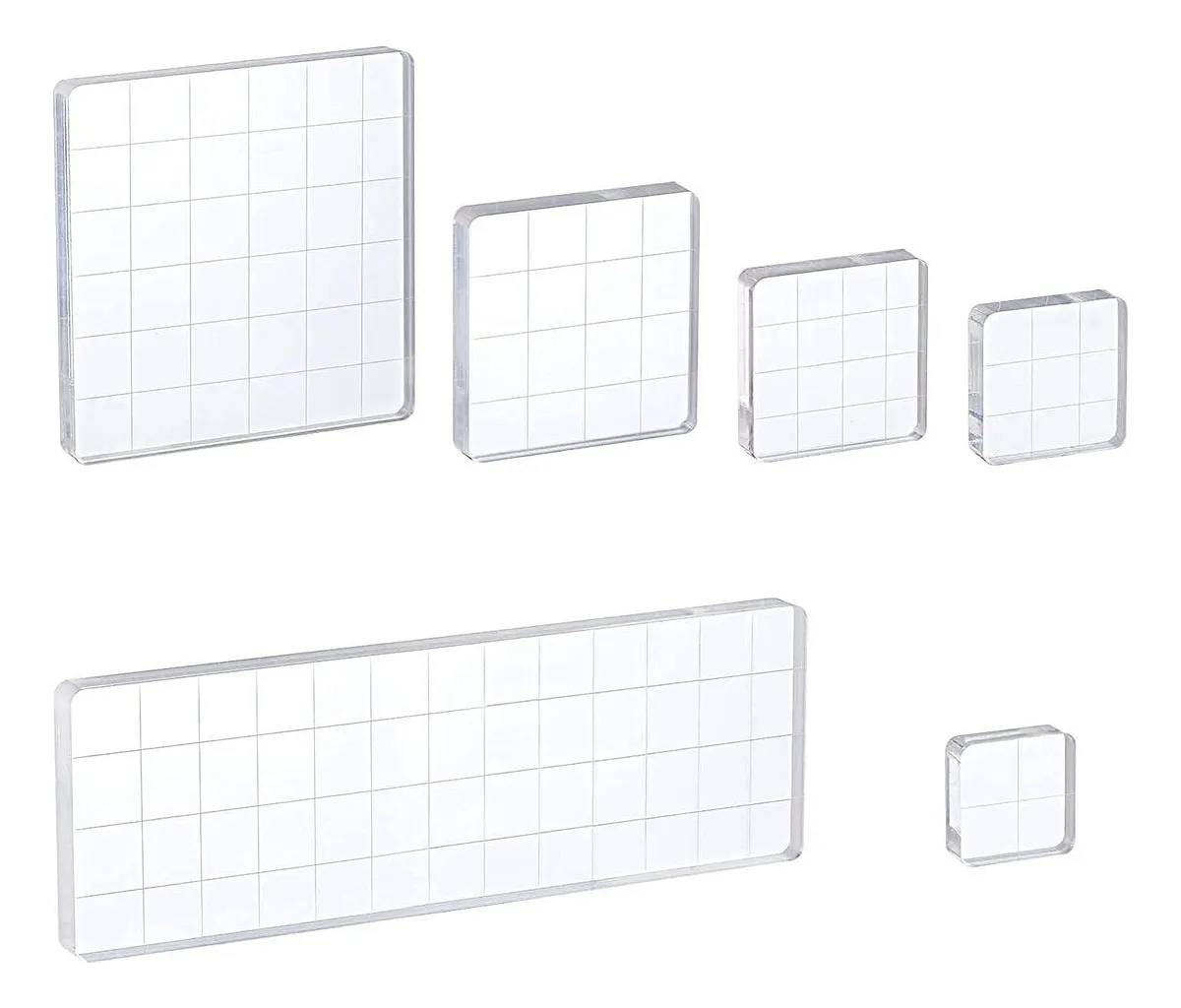 Juego de 6 Herramientas de Estampación Transparentes - CraftSmart: Diseño Versátil y Preciso para Proyectos DIY y Artesanales - Modelo CS-STAMP6 - Ide