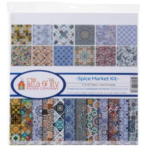 Kit Completo de Álbumes de Recortes Multicolor Spice Mar: 12x12 Pulgadas, Diseño Premium, Papel sin Ácido, Ideal para Fotos y Recuerdos Duraderos