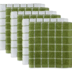 Juego de Paños para Ventana 'Verde Envejecido' [Marca Ejemplo] - 6 Piezas, Diseño Elegante para Hogar y Decoración, Tela Resistente y Fácil Limpieza