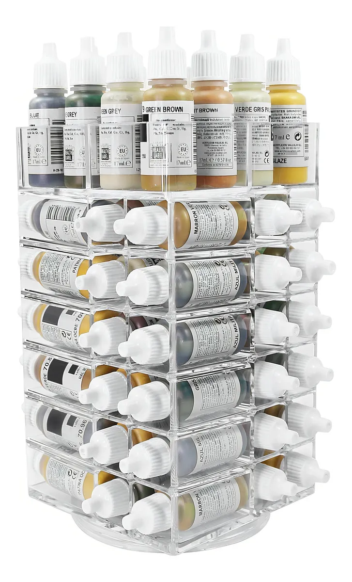 Organizador Giratorio de Pinturas 6 Niveles para Almacenamiento Profesional | Marca B - Modelo XYZ48 | Capacidad 48 Botes | Diseño Compacto y Eficient