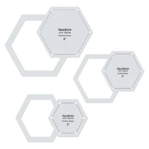 Crea Diseños Únicos con el Juego de Plantillas Hexagonales de Acrílico Patchwork 'Clover' - Perfecto para Quilting y Costura Creativa