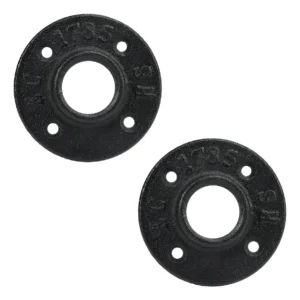 Brida Industrial de Piso Truper: Conexión Firme y Duradera para Tubería de Hierro Maleable, Acabado Negro Resistente, Fácil Instalación para Proyectos