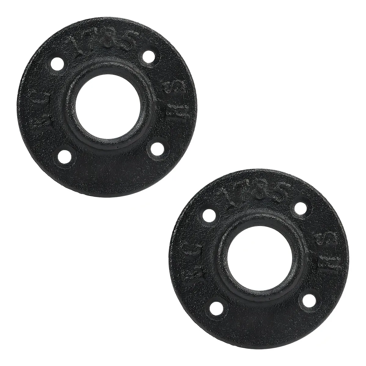 Brida Industrial de Piso Truper: Conexión Firme y Duradera para Tubería de Hierro Maleable, Acabado Negro Resistente, Fácil Instalación para Proyectos