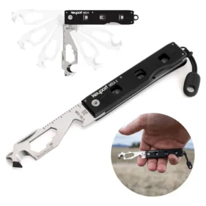 Llavero Multiherramienta 11 en 1 'Leatherman' Modelo Squirt PS4: Compacta y Versátil para el Día a Día. Incluye Alicates, Destornilladores, Tijeras y