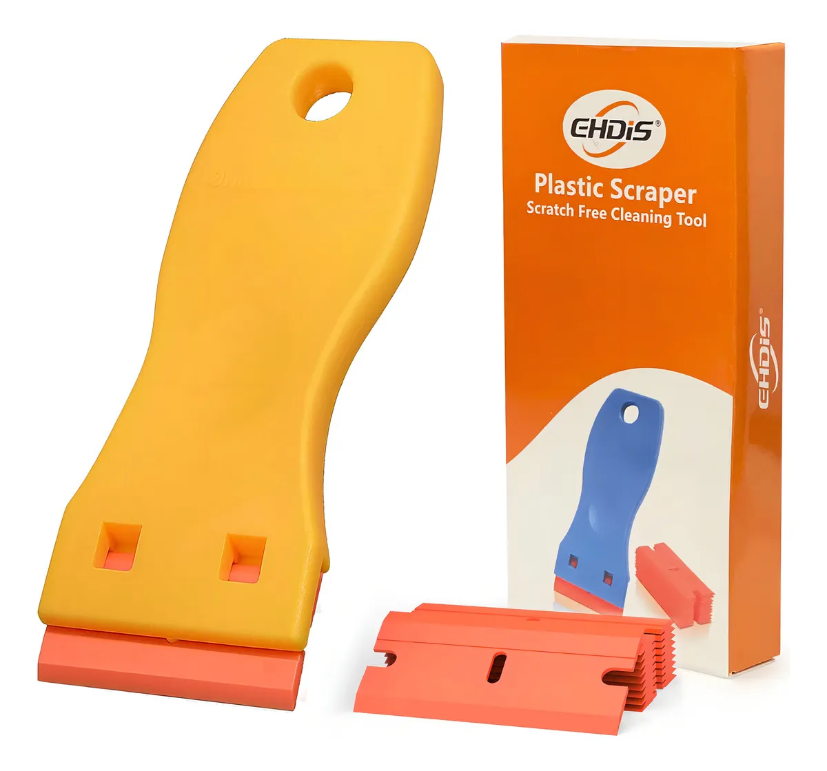 Rascador de Cuchillas de Afeitar de Plástico DURAHOGAR: Kit de 10 Cuchillas Dobles de Alta Resistencia para Limpieza Eficaz en Hogar y Taller - Modelo