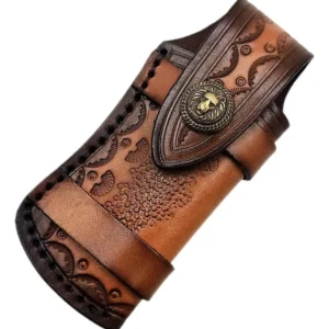 Funda de Piel Genuina [Marca: El Artesano] para Cuchillos Plegables Pequeños [Modelo: Protector Clásico] - Protección Premium, Durabilidad Excepcional