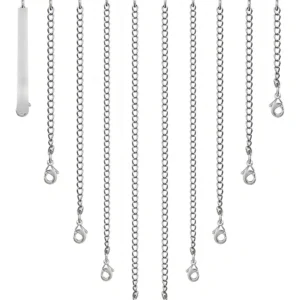 Extensores de Cuello para Camisa - Set x10 - Acero Inoxidable Plateado - Ajuste Perfecto y Comodidad Superior - Marca Genérica