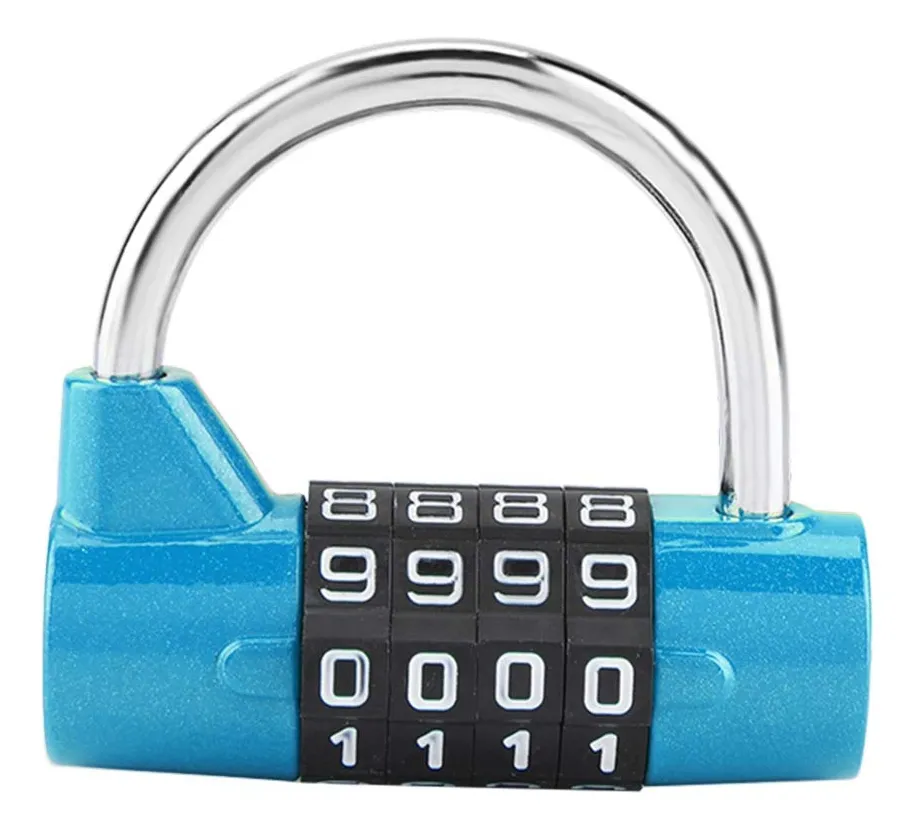 Candado de Combinación Master Lock 1500D: Seguridad Superior con 4 Dígitos, Ideal para Gimnasio y Viajes, Resistente al Agua y Fácil de Usar