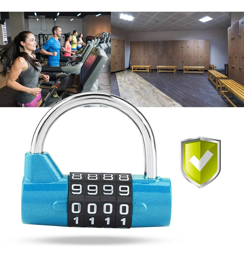 Candado de Combinación Master Lock 1500D: Seguridad Superior con 4 Dígitos, Ideal para Gimnasio y Viajes, Resistente al Agua y Fácil de Usar