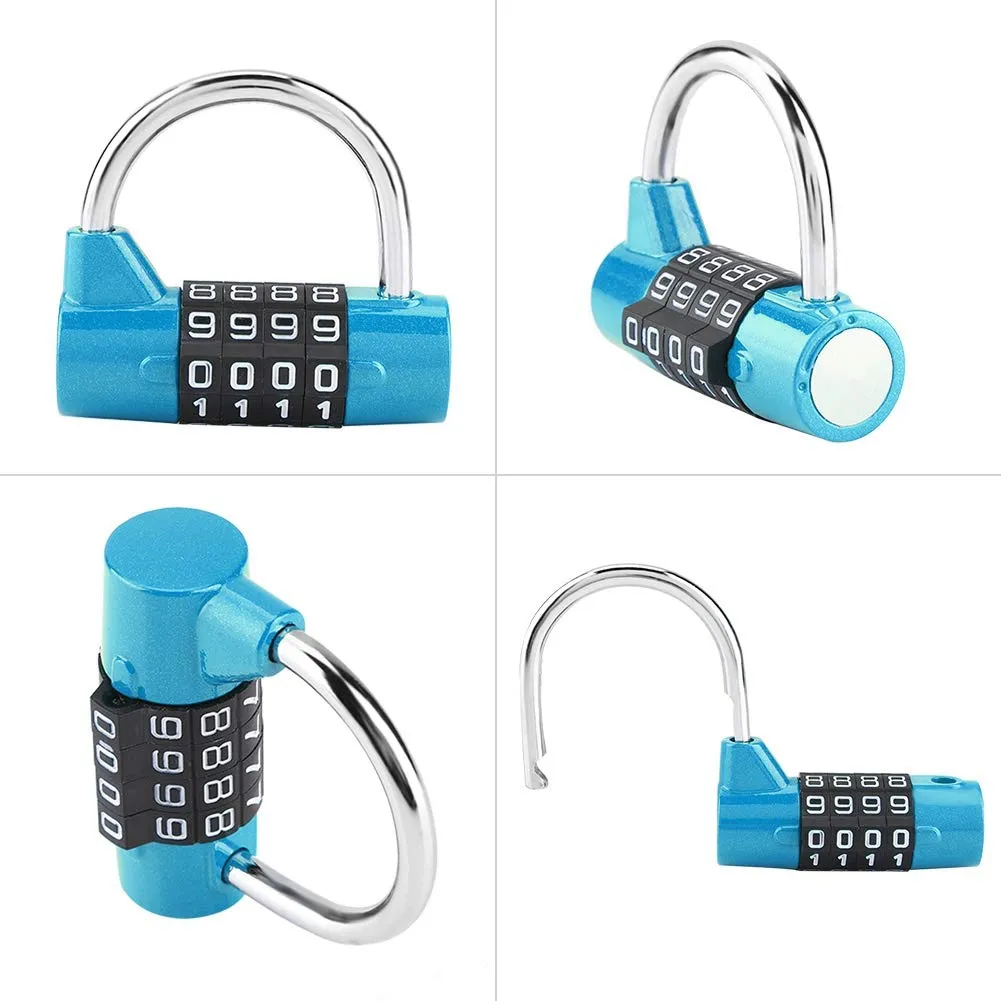 Candado de Combinación Master Lock 1500D: Seguridad Superior con 4 Dígitos, Ideal para Gimnasio y Viajes, Resistente al Agua y Fácil de Usar