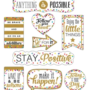Confeti Decorativo con Frases Positivas 'Alegría Festiva' por Fiesta & Celebración: Ideal para Eventos, Cumpleaños y Decoración de Fiestas Vibrantes y