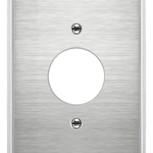 Placa de Pared Metálica Grande [Marca Genérica] Modelo [Modelo Específico] - 5.5 x 3.5 Pulgadas en Acabado Plateado Elegante: Ideal para Interruptores