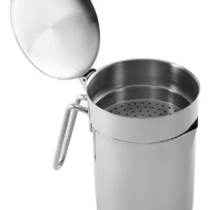 Colador de Grasa de Acero Inoxidable OXO Good Grips de 15 cm: Eficiencia y Durabilidad para Freír, Colar Caldos y Más | Diseño Ergonómico y Fácil Limp