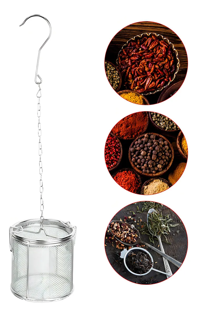 Colador de Especias Cuadrado 10x10cm Acero Inoxidable Premium - Marca Genérica - Filtro Fino para Infusiones Perfectas, Durabilidad y Fácil Limpieza
