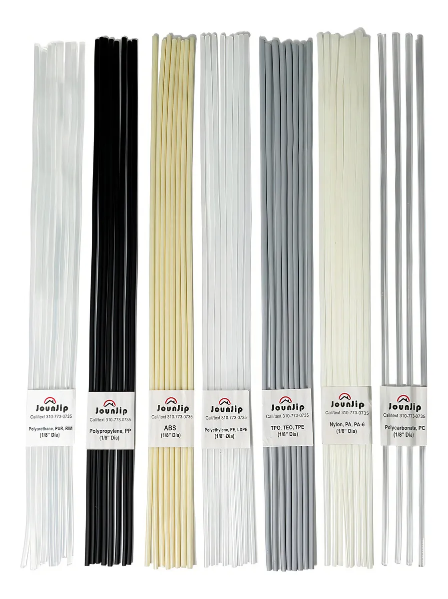 Varillas de Soldadura de Plástico PRO Series 52 Piezas - Kit Profesional 7 Tipos de Plástico | Reparación Eficaz y Duradera en Bricolaje y Automotriz