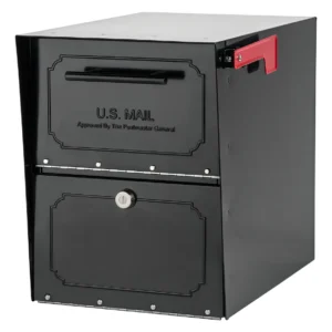 Buzón de Jardín con Cerradura OASIS Jr 6200B-10 Negro: Elegancia y Seguridad para tu Correo. Diseño Moderno Resistente a Intemperie, Fácil Instalación