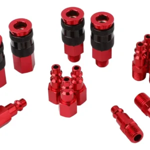 Kit de Accesorios para Compresor de Aire Truper: 14 Piezas Esenciales para Inflado, Sopleteo y Más - Modelo KIT-14, Durabilidad Garantizada