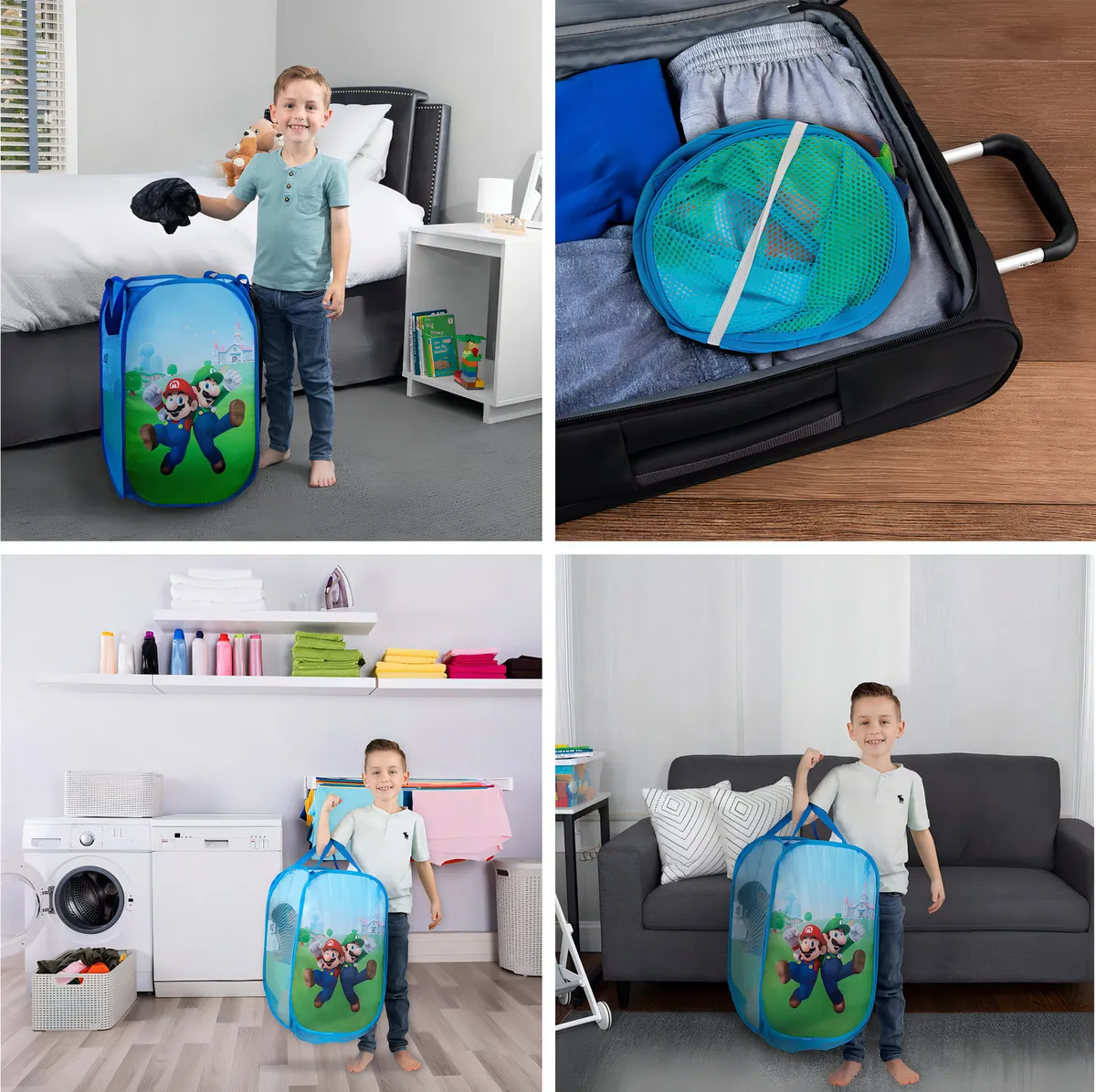 Cesta Plegable de Almacenamiento Infantil SU, Modelo Colorful Kids: Orden y Diversión Garantizada en la Habitación de tus Pequeños. Diseño Resistente,