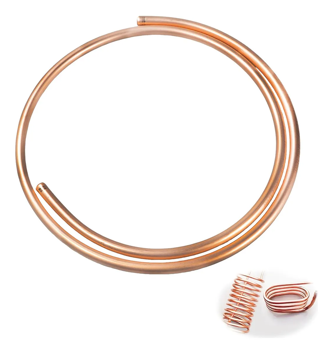 Tubo de Cobre T2 Redondo sin Costuras 99.9% Pureza - 5 Pies de Largo - Ideal para Plomería y Proyectos DIY - Marca Genérica de Calidad Superior