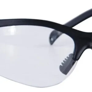 Gafas de Seguridad Ajustables Transparentes Marca Defender: Protección Ocular Profesional con Marco Negro para Trabajos en Exteriores e Interiores - M