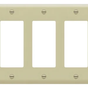 Placa para Interruptor de Luz Color Marfil, 11.4 x 16.3 cm - Marca Leviton: Diseño Clásico, Fácil Instalación, Acabado Duradero para Decoración del Ho
