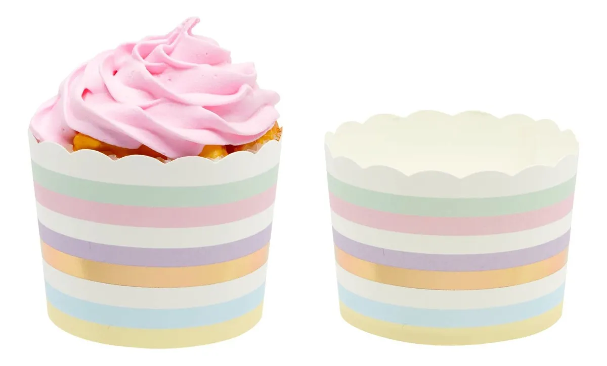 Moldeado Perfecto: 50 Forros Grandes para Magdalenas de 5.5 cm, Marca 'Hornear Con Amor', Diseño Antiadherente, Horno Seguro, Ideales para Repostería