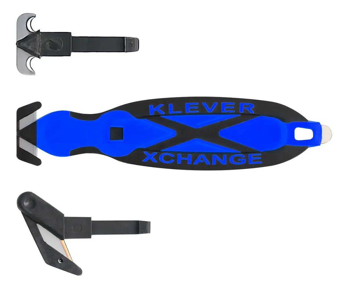 Cortador de Cajas de Seguridad Intercambiable Azul Klever Innovation Kombo Pack: Seguridad, Durabilidad y Versatilidad para el Hogar y la Obra – Cuchi