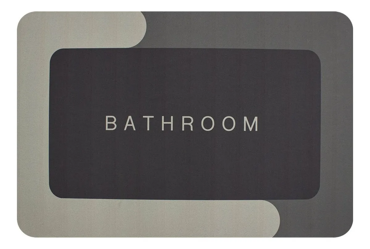 Tapete de Baño Absorbente Magic Bath Mat en Gris Claro: 40x60cm, Antideslizante, Suave al Tacto y de Secado Rápido. Ideal para Salida de Ducha, Fácil