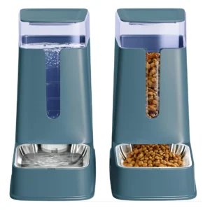 Dispensador Automático de Alimentos y Agua para Mascotas [Marca: PetZen] Modelo Pro-Feed: Control Remoto, Doble Tazón, Programable y Antiderrames - Id