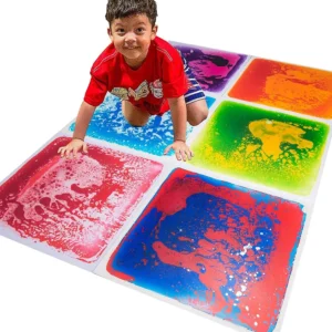 Alfombrilla Sensorial Multicolor 6 Hojas para Niños, Marca EstimulaKids Modelo Mundo Divertido: Estimulación Temprana, Juego y Aprendizaje, 1.6 Metros