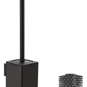 Escobilla de Inodoro OXO Good Grips con Soporte Elegante Negro y Mango de Acero Inoxidable - Limpieza Profunda y Diseño Duradero para tu Baño Moderno