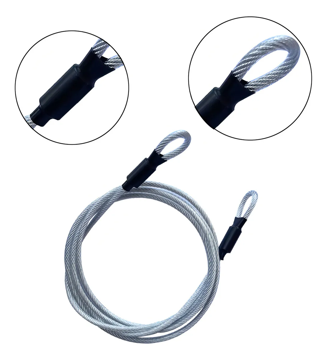 Cable de Seguridad Trenzado MASTER LOCK 8290DPS, 1.2 Metros, 5mm, Flexible con Cubierta de Vinilo Protectora: Máxima Protección y Durabilidad para Tus