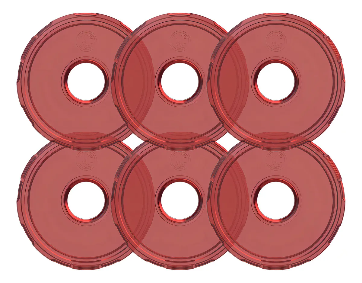 Lentes de Repuesto KC HiLiTES Cyclone V2 LED Rojo (6 piezas) – Visibilidad Extrema, Diseño Compacto, Resistente al Agua y Vibraciones para Off-Road y
