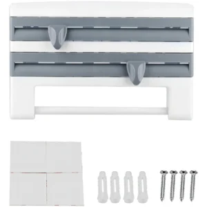 Organizador de Cocina y Baño: Soporte de Pared para Botellas y Toallas, Marca Genérica, Modelo X-5000, Acero Inoxidable, Fácil Instalación, Ahorro de