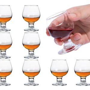 Juego de 8 Vasos de Chupito Marca Genérica - Elegancia y Calidad para Coñac, Tequila y Más - Vidrio Cristalino, 50ml, Aptos para Lavavajillas - Ideal