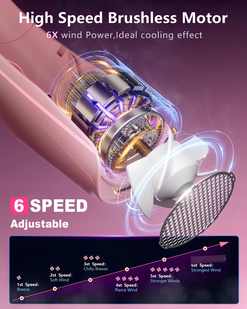 Ventilador Portátil de Cuello Manos Libres Recargable USB Marca Xtreme Mac, Modelo XMC-NeckFan, 3 Velocidades, Silencioso, Ideal para Clima Caluroso,