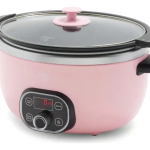 GreenLife Cocina Lenta Programable de Cerámica Saludable 6 Cuartos - Modelo GCLP500: Cocción Lenta Inteligente para Platos Deliciosos y Saludables, co