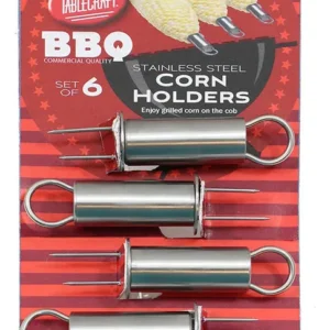 Soportes para Mazorcas de Acero Inoxidable OXO Good Grips: Set de 6 Piezas Ergonómicas, Resistentes al Calor y Fáciles de Limpiar - Disfruta tus Elote