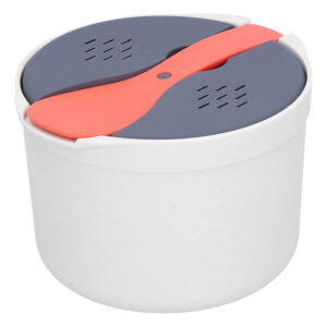 Olla Arrocera para Microondas OXO Good Grips: Cocina Arroz Perfecto en Minutos, Fácil de Usar y Limpiar, Incluye Cuchara para Servir y Medir, Diseño C