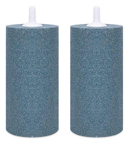 Piedra Difusora de Aire para Acuario y Hidroponía - Marca Genérica - Modelo Cilindro 4x2 Pulgadas - Pack 2 - Oxigenación Eficiente, Mayor Durabilidad,