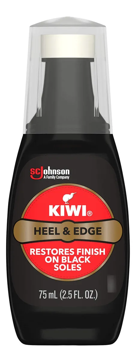 Kiwi Talón y Borde Negro con Aplicador de Esponja: Restaura y Protege el Calzado, Acabado Duradero y Fácil Aplicación para Zapatos y Botas