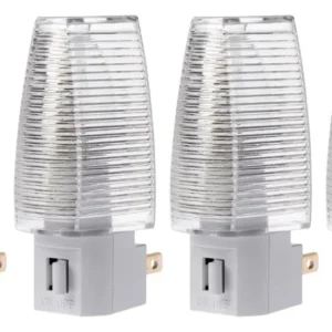 Luz Nocturna Enchufable LED con Interruptor Integrado, Paquete de 4 Unidades, Marca Genérica - Iluminación Segura y Eficiente para el Hogar, Diseño Co
