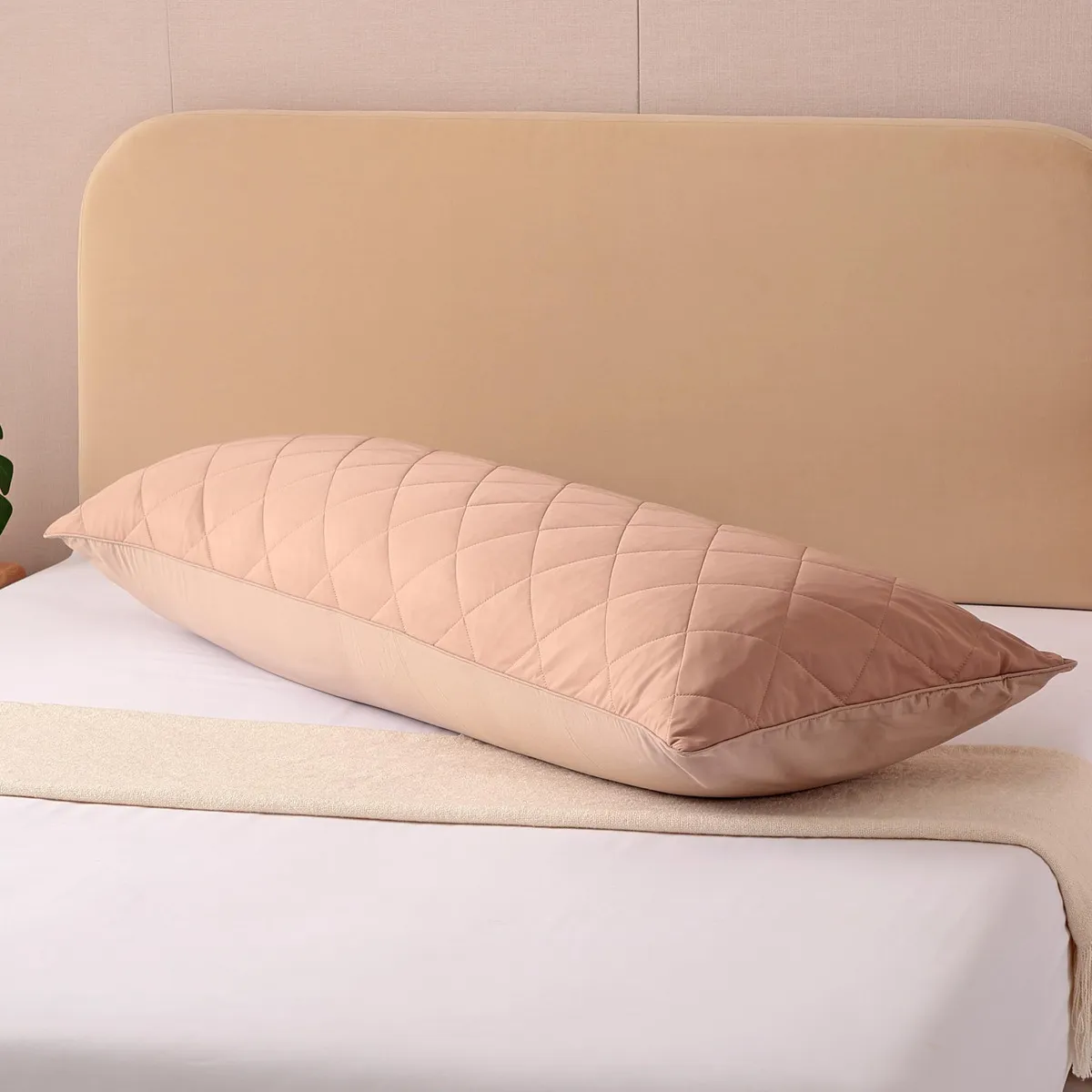 Funda Acolchada para Almohada de Cuerpo Individual SleepJoy® con Cierre: Confort Premium, Transpirable y Lavable a Máquina – Modelo Deluxe para Mayor