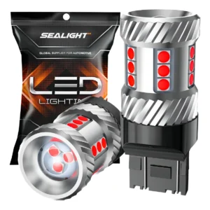 Foco LED de Freno Rojo para Automóvil - Marca XYZ Modelo ABC - 7440/7443/T20/W21W/7441/7444 - Iluminación Brillante y Mayor Seguridad Vial - Fácil Ins