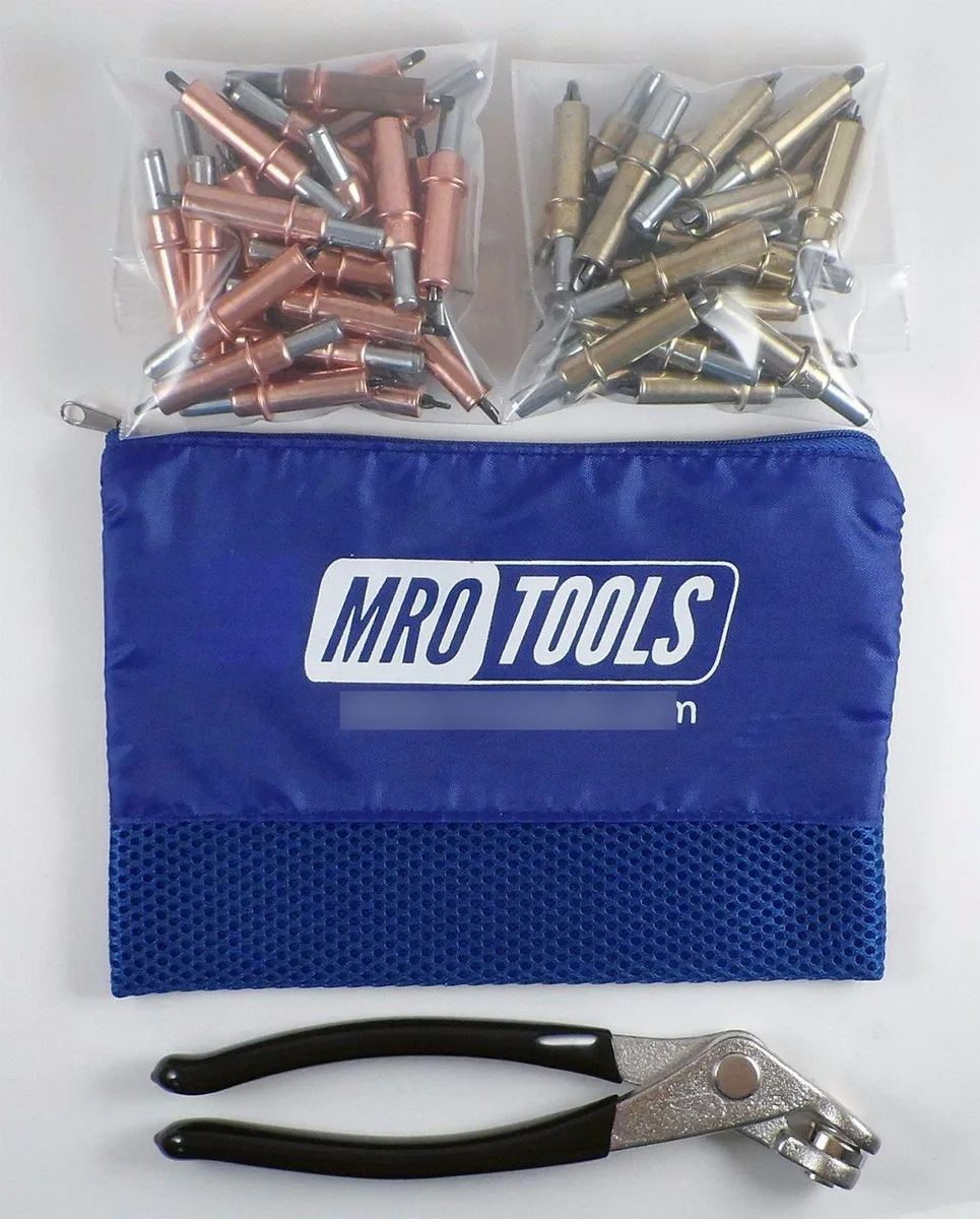 Kit de Sujetadores Cleco para Trabajos de Ensamblaje: 50 piezas de 1/8" y 3/16" con Pinzas de Alta Resistencia y Bolsa de Almacenamiento - Modelo 25/1