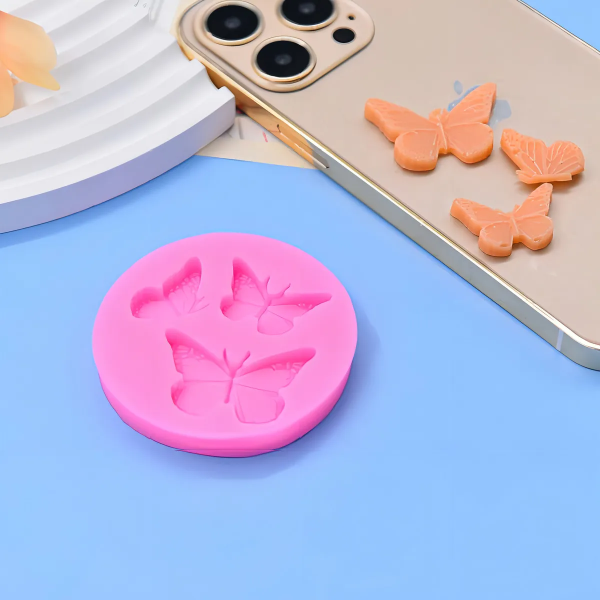 Moldes de Silicona para Repostería: Diseño de Mariposas, Set x 4, Flexibles y Antiadherentes – Marca Repostera Feliz, Modelo Butterfly Delight – Crea