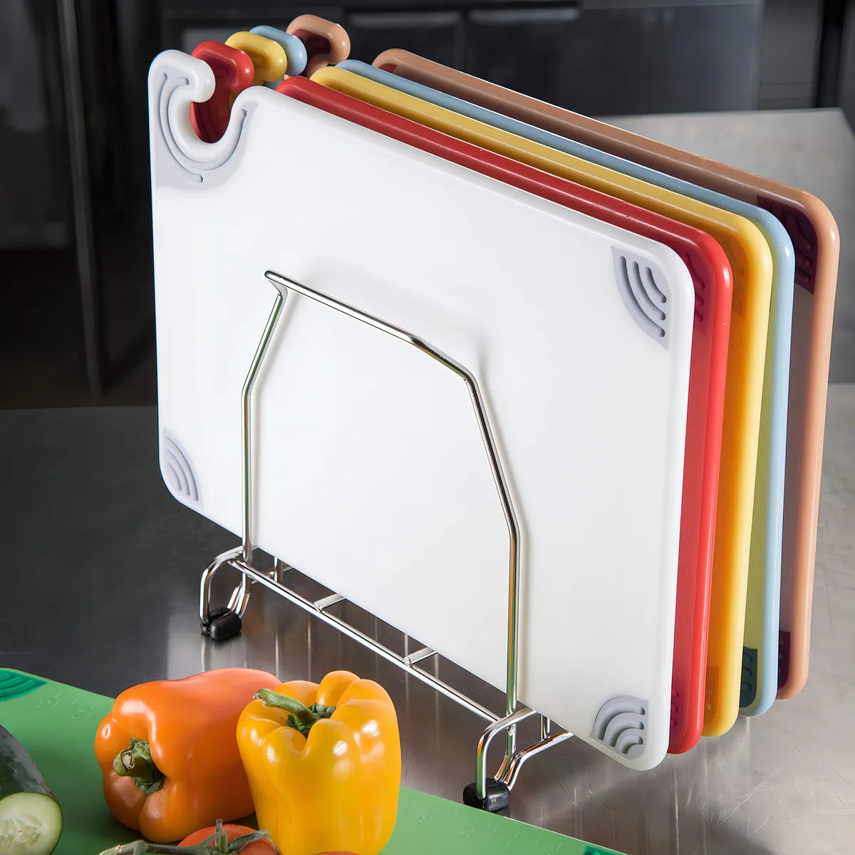 Organiza tu Cocina con el Soporte de Almacenamiento San Jamar Klrst Kolor-Kut: Dispensador de Cortes Precisos, Diseño Profesional y Durabilidad Garant