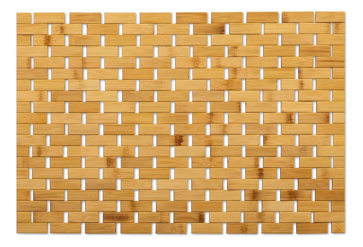 Tapete de Baño de Bambú Natural Antideslizante Impermeable | Marca 'EcoBamboo' Modelo 'Zenith' | Diseño Elegante y Ecológico | Ideal para Regadera y B