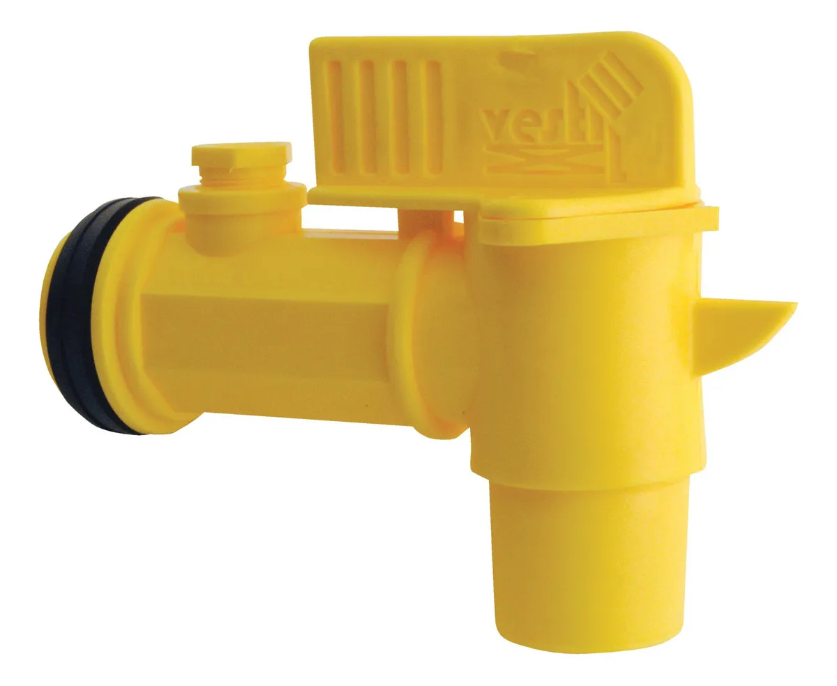 Llave de Tambor Grande Manual Plástica Amarilla: Robustez y Facilidad con la Llave Urrea 9718, Perfecta para Tambos de 200 Litros. Diseño Ergonómico y